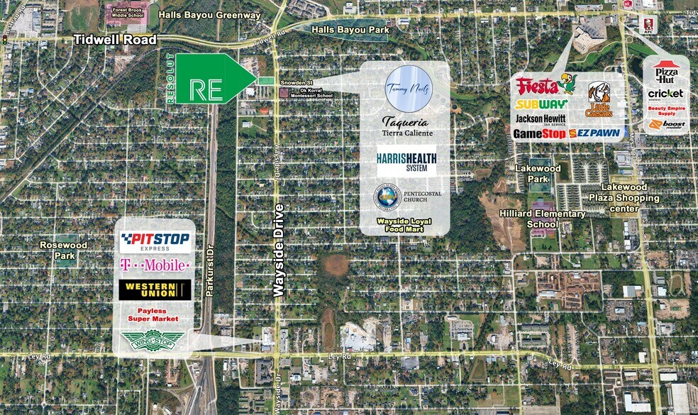 9201 N Wayside Dr, Houston, TX à vendre - Aérien – Image 2 sur 4