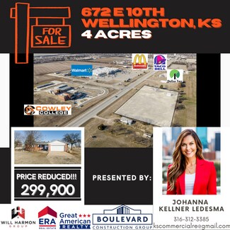 Plus de détails pour 672 E 10th Ave, Wellington, KS - Terrain à vendre
