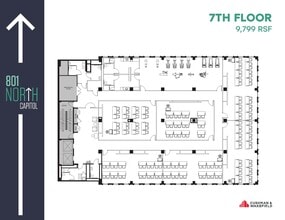 801 N Capitol St NE, Washington, DC à louer Plan d’étage– Image 1 sur 1