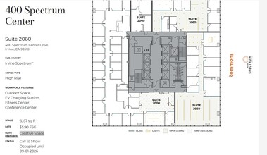 400 Spectrum Center Dr, Irvine, CA à louer Plan d’étage– Image 1 sur 1
