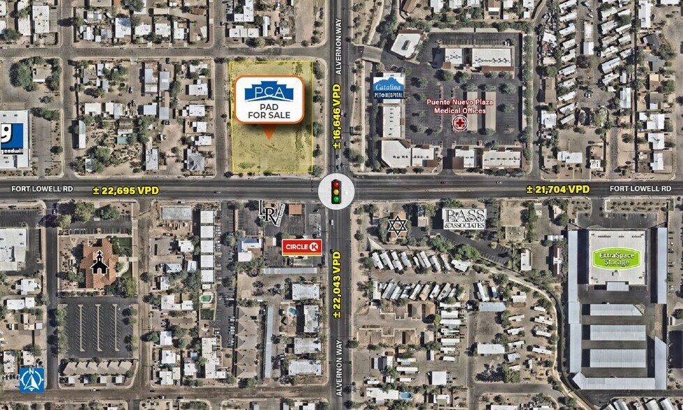Alvernon Way & Fort Lowell Rd - NWC, Tucson, AZ à vendre - Aérien – Image 1 sur 1