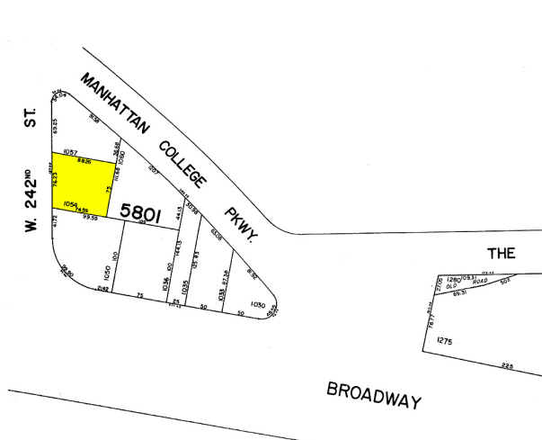 215 W 242nd St, Bronx, NY à vendre - Plan cadastral – Image 2 sur 2