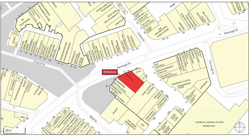 17-18 Ranelagh St, Liverpool à louer - Carte Goad – Image 2 sur 2