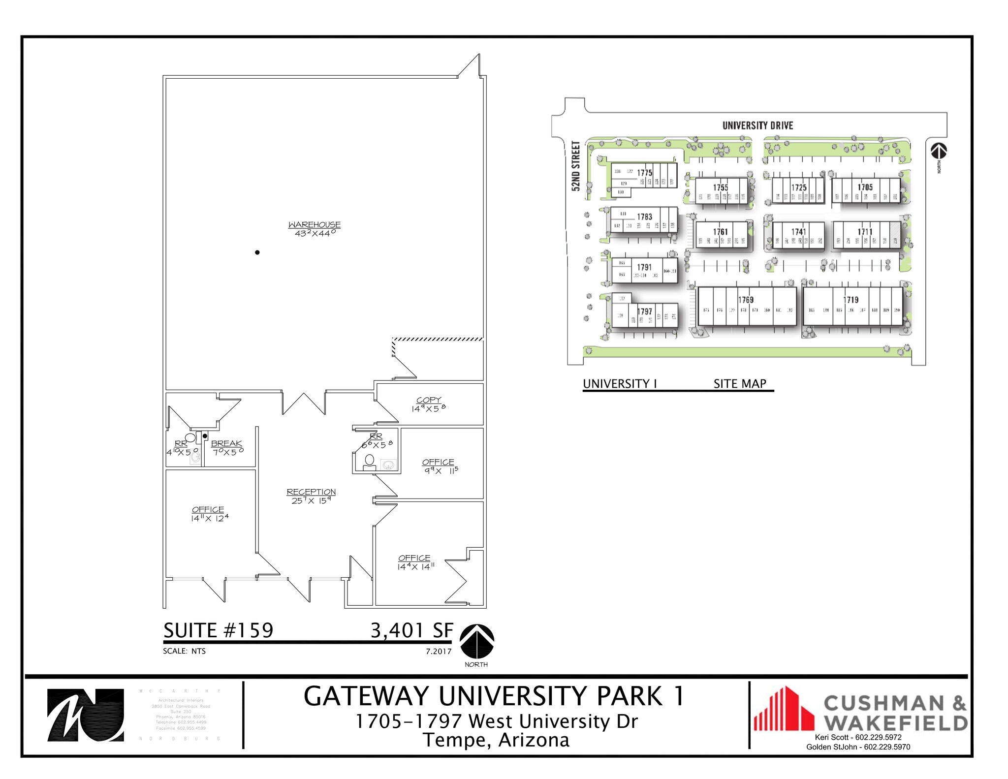 1705 W University Dr, Tempe, AZ à louer Plan de site– Image 1 sur 1