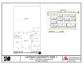 1705 W University Dr, Tempe, AZ à louer Plan de site– Image 1 sur 1