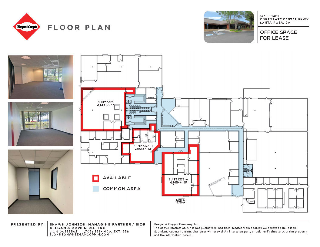 1375 Corporate Cntr Pky, Santa Rosa, CA à louer Plan d’étage– Image 1 sur 1