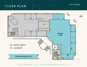 555 W Chandler Blvd, Chandler, AZ à louer Plan d’étage– Image 1 sur 1