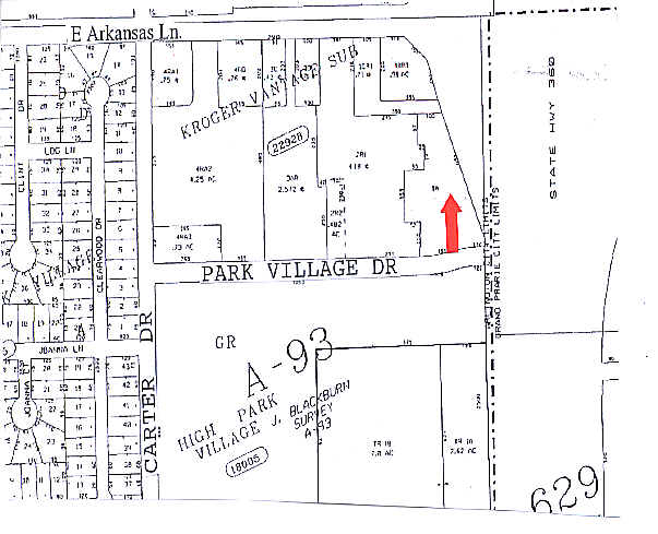 2596 E Arkansas Ln, Arlington, TX à louer - Plan cadastral – Image 3 sur 3