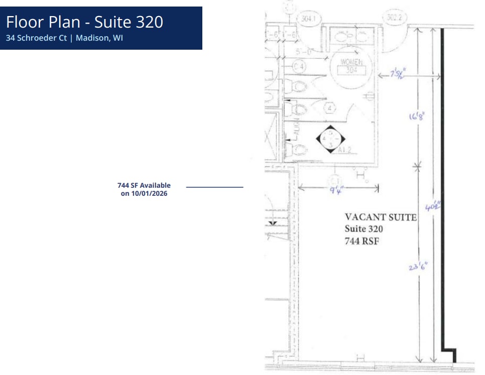34 Schroeder Ct, Madison, WI à louer Plan d’étage– Image 1 sur 1