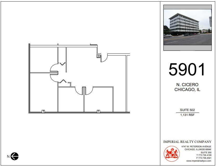 5901 N Cicero Ave, Chicago, IL à louer Plan d’étage– Image 1 sur 6