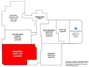 810 E Ralph Hall Pky, Rockwall, TX à louer Plan d’étage– Image 1 sur 1