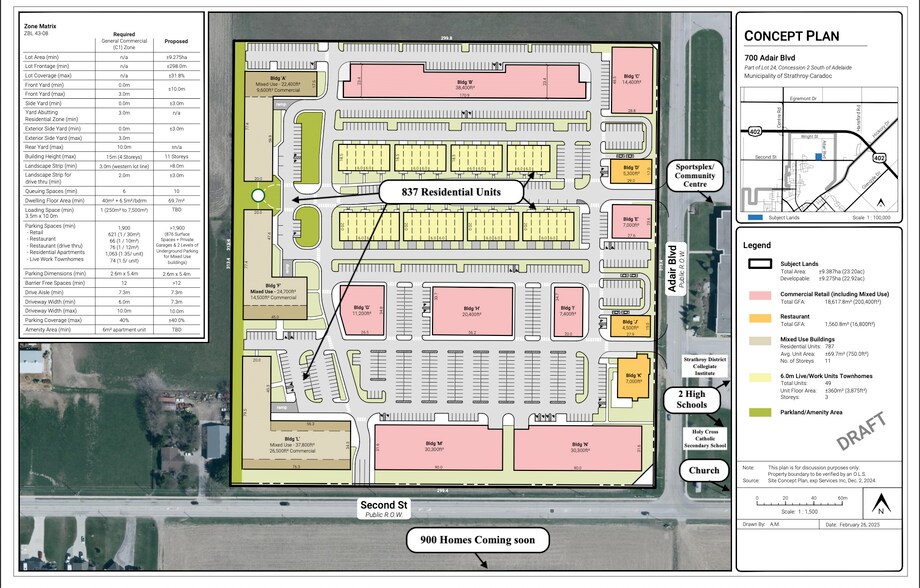 301 Second st, Strathroy, ON à louer - Plan de site – Image 1 sur 4
