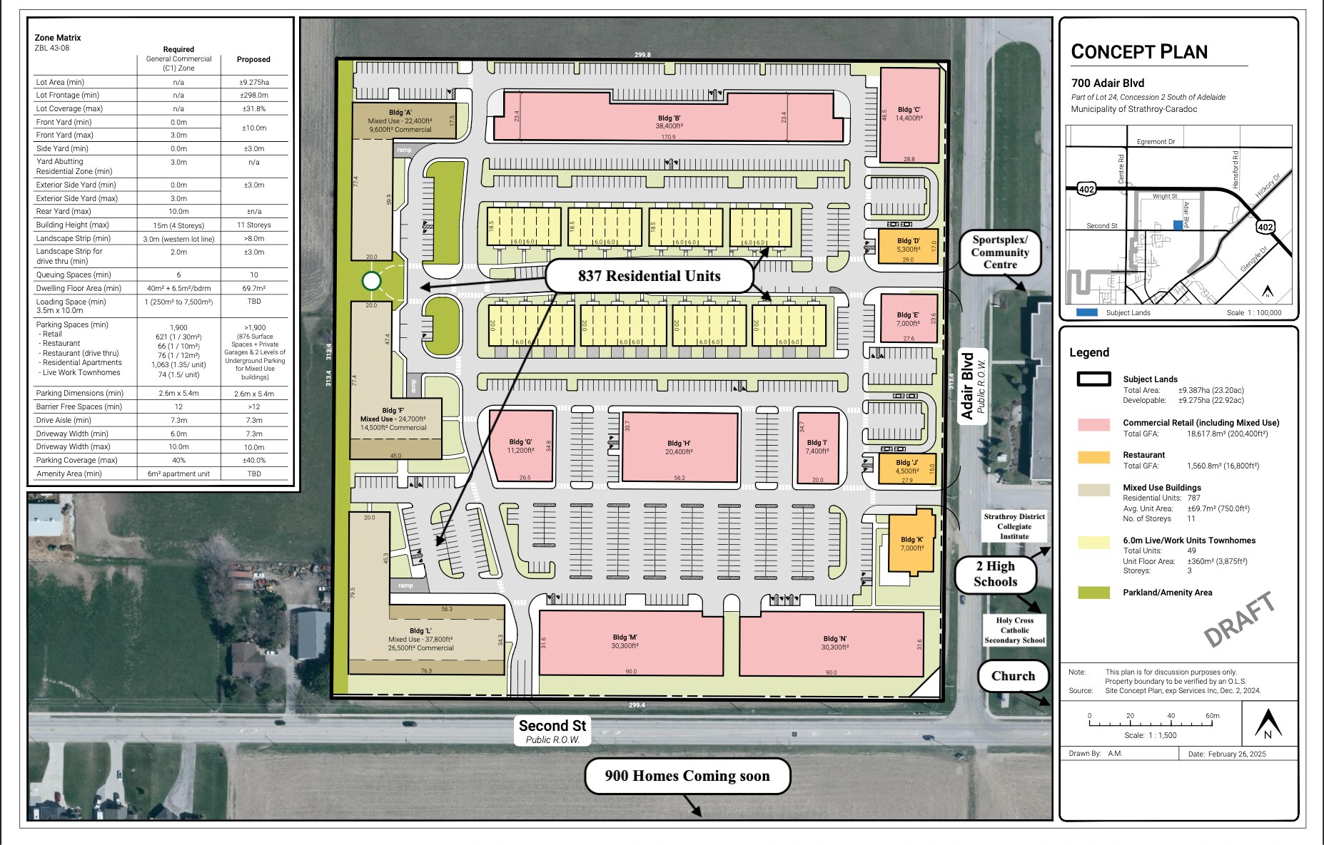 301 Second st, Strathroy, ON à louer Plan de site– Image 1 sur 5
