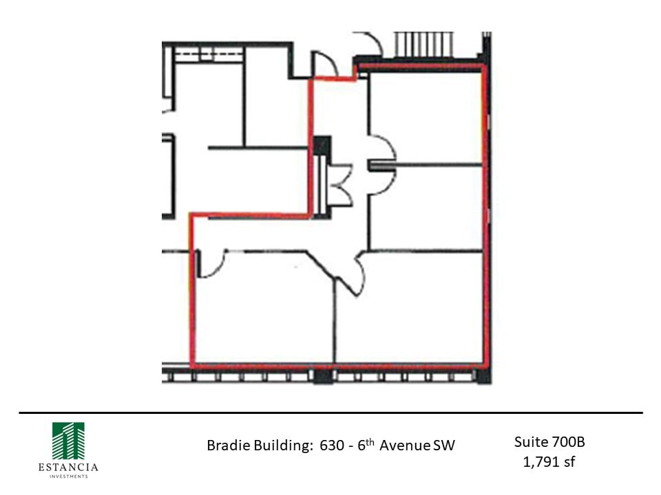 630 6th Ave SW, Calgary, AB à louer Plan d’étage– Image 1 sur 1