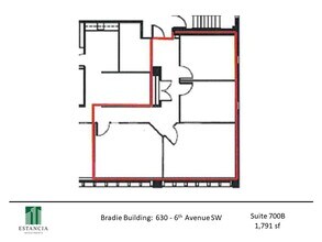 630 6th Ave SW, Calgary, AB à louer Plan d’étage– Image 1 sur 1