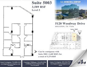 5120 Woodway Dr, Houston, TX à louer Plan d’étage– Image 1 sur 2