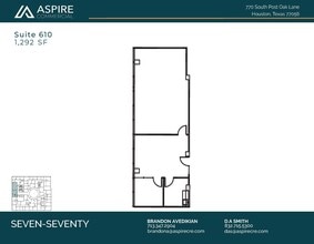 770 S Post Oak Ln, Houston, TX à louer Plan d’étage– Image 1 sur 1