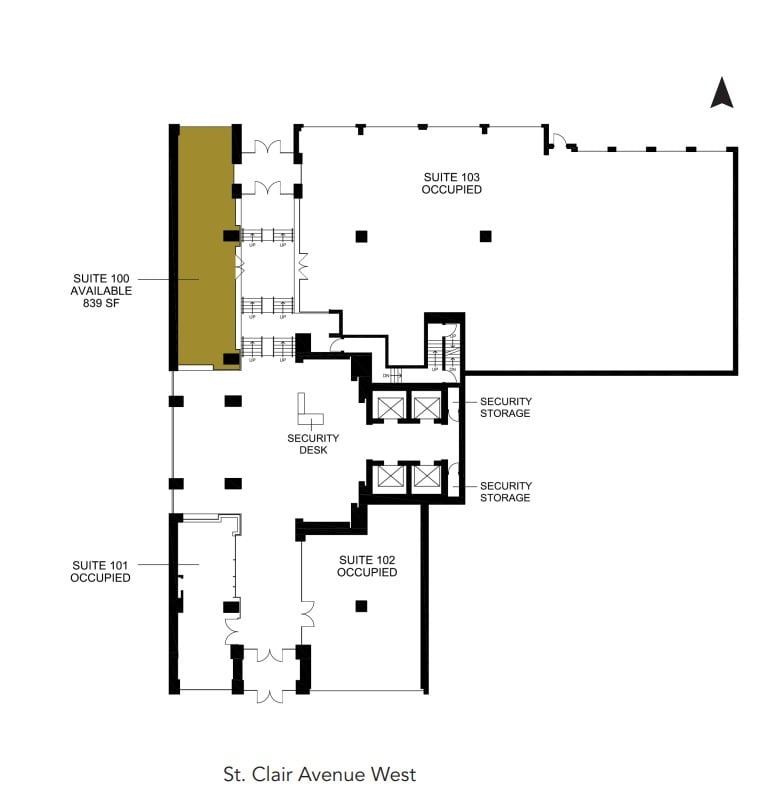 30 St Clair Ave W, Toronto, ON à louer Plan d’étage– Image 1 sur 5
