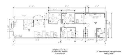 2510 NE Vivion Rd, Kansas City, MO à louer Plan d’étage– Image 2 sur 2