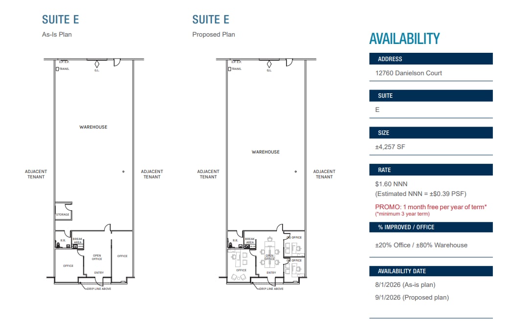 12760 Danielson Ct, Poway, CA à louer Plan d’étage– Image 1 sur 1