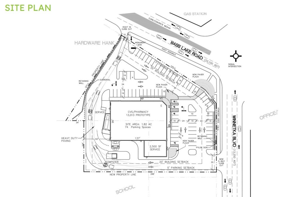 7901 Bass Lake Rd, New Hope, MN à louer Plan de site– Image 1 sur 1