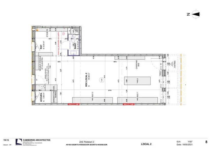 Local commercial dans Soorts-Hossegor à louer - Plan d’étage – Image 2 sur 2