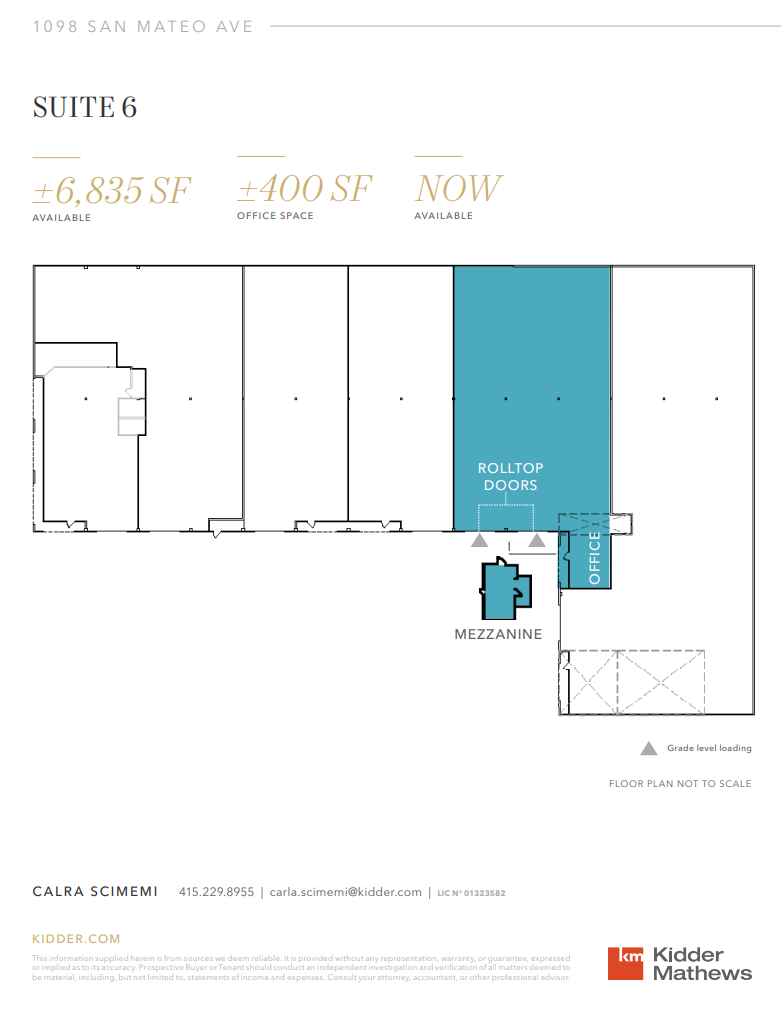 1098 San Mateo Ave, South San Francisco, CA à louer Plan d’étage– Image 1 sur 1