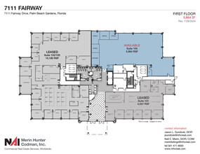 7108-7121 Fairway Dr, Palm Beach Gardens, FL à louer Plan d’étage– Image 2 sur 8