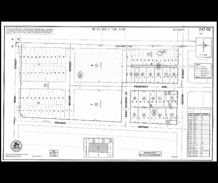 909-911 Center St, Riverside, CA à louer - Plan cadastral – Image 2 sur 2