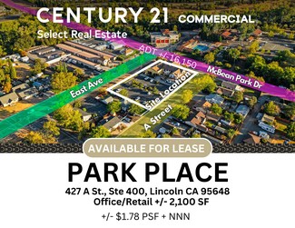 Plus de détails pour 427 A St, Lincoln, CA - Bureau à louer
