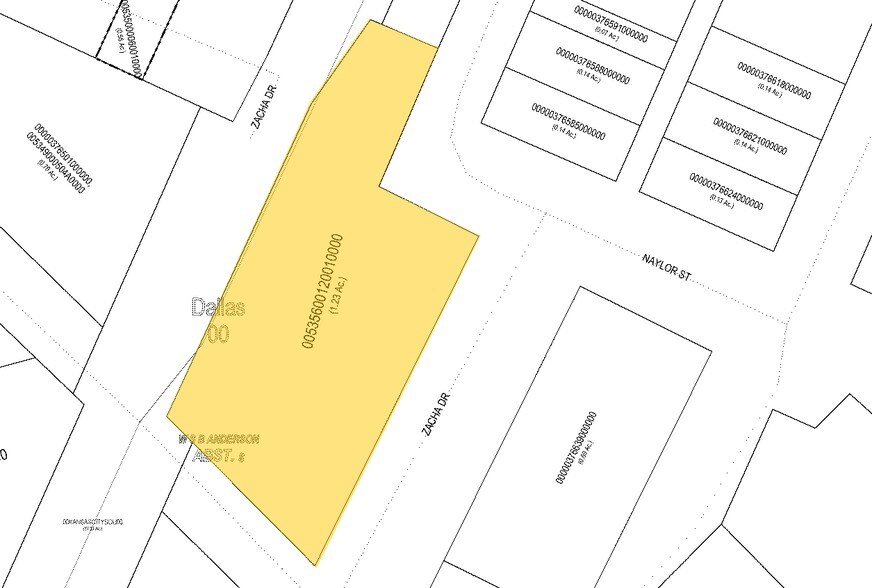 1604 Peavy Rd, Dallas, TX à vendre - Plan cadastral – Image 2 sur 2