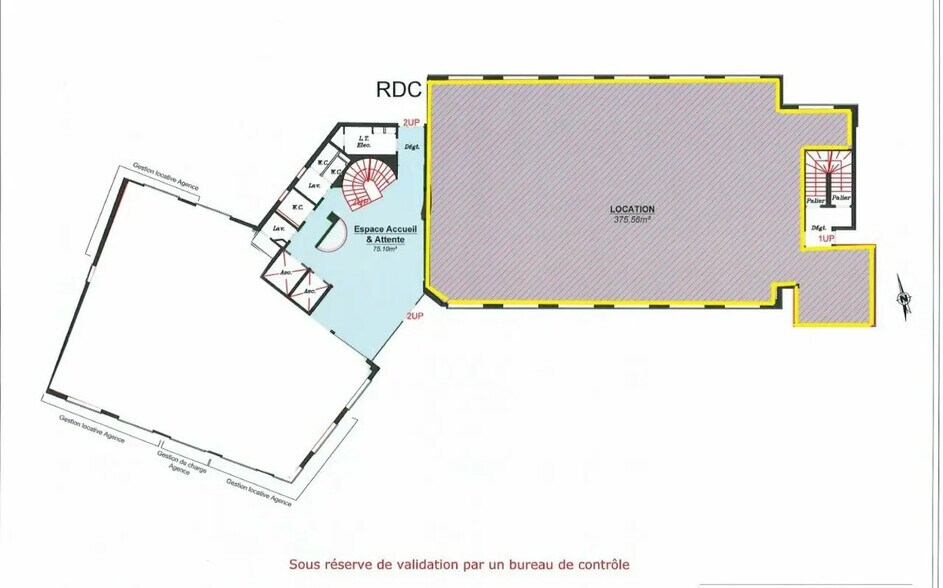 Bureau dans Caen à louer - Plan d’étage – Image 2 sur 5