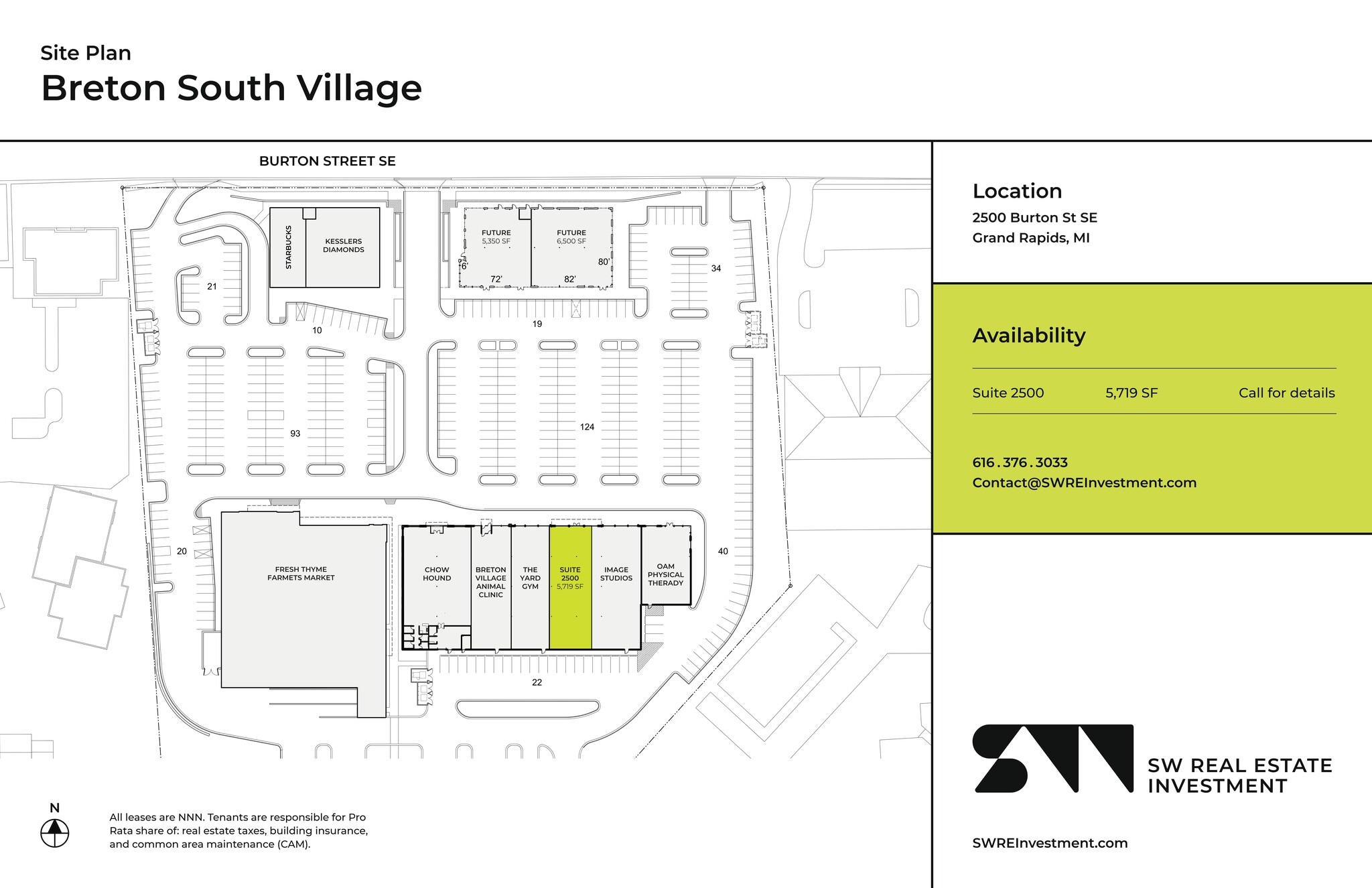 2500 Burton St, Grand Rapids, MI à louer Plan de site– Image 1 sur 1