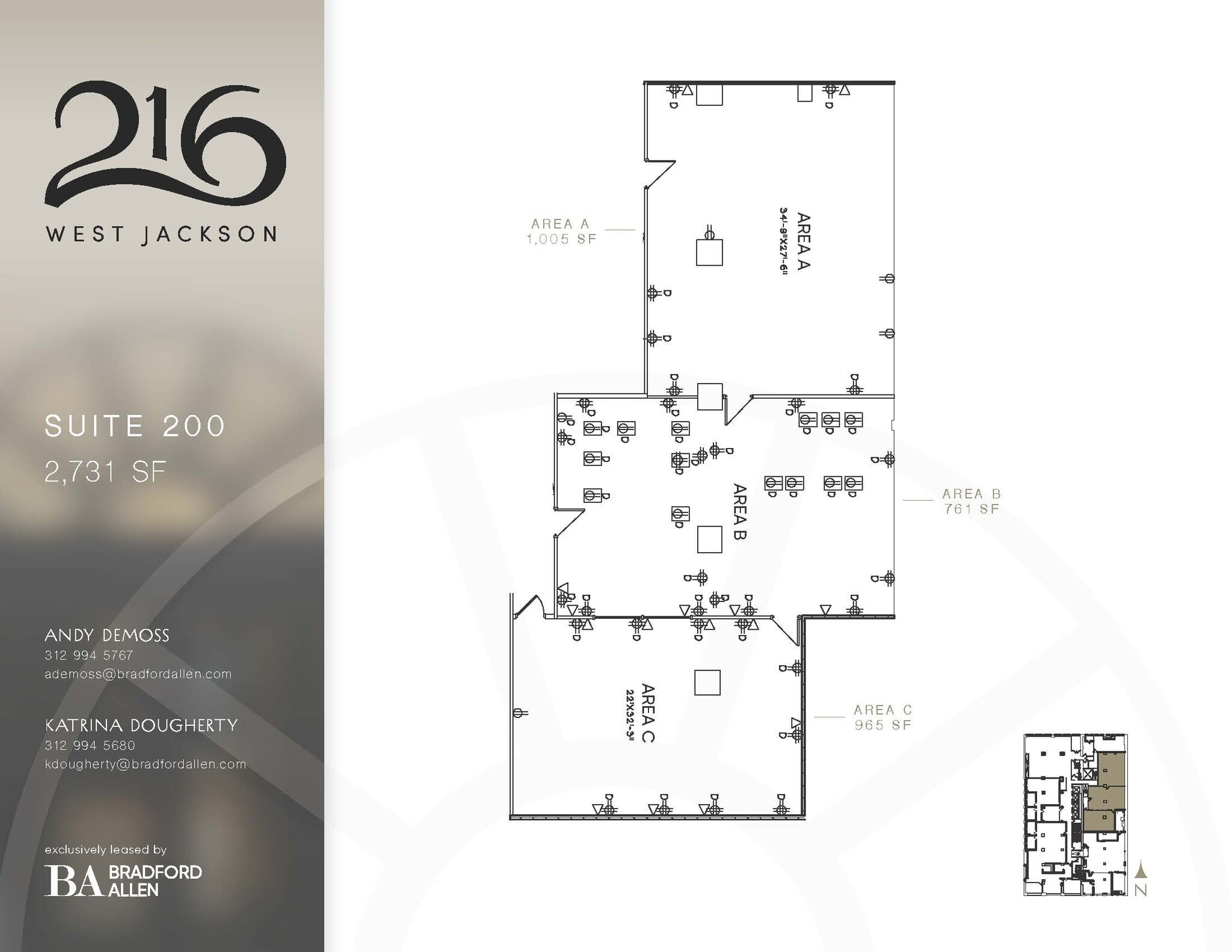 216 W Jackson Blvd, Chicago, IL à louer Plan d’étage– Image 1 sur 1