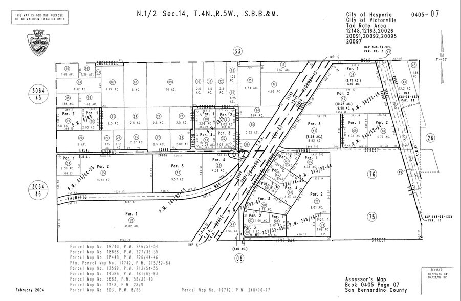 Amargosa Rd, Victorville, CA à vendre - Plan cadastral – Image 2 sur 2