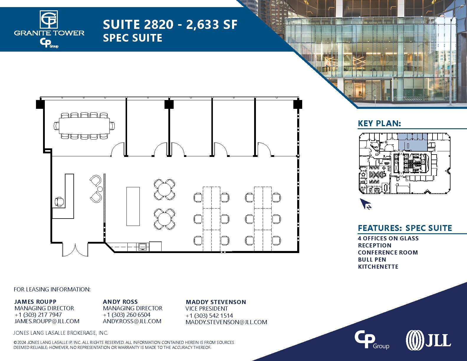 1099 18th St, Denver, CO à louer Plan d’étage– Image 1 sur 3