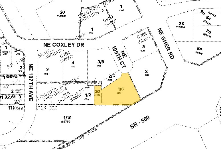 5500 NE 109th Ct, Vancouver, WA à louer - Plan cadastral – Image 2 sur 2