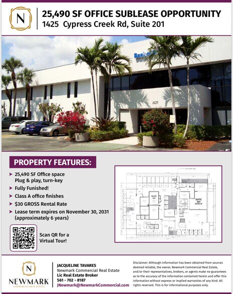 1425 W Cypress Creek Rd, Fort Lauderdale, FL à louer - Photo de l’immeuble – Image 2 sur 2
