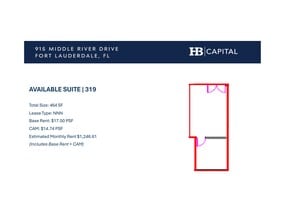 915 Middle River Dr, Fort Lauderdale, FL à louer Plan de site– Image 2 sur 2