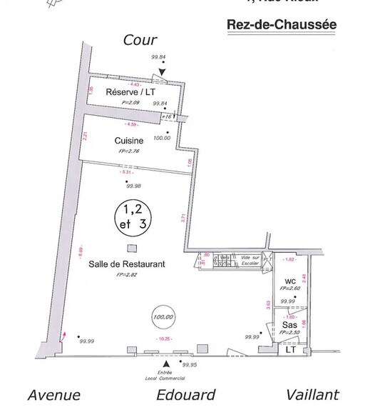 Local commercial dans Boulogne-Billancourt à louer - Plan d’étage – Image 2 sur 4
