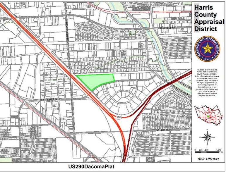 US 290 @ Dacoma Rd, Houston, TX à vendre - Plan cadastral – Image 2 sur 3