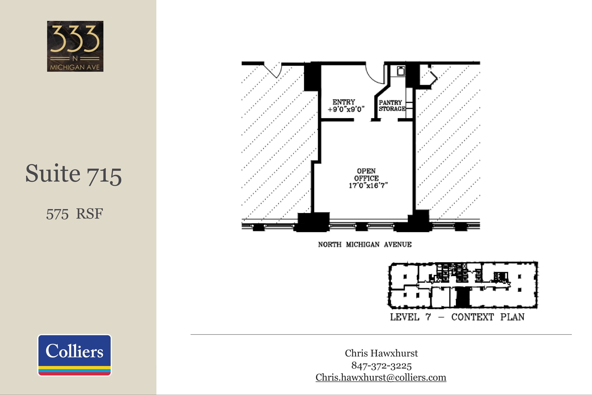 333 N Michigan Ave, Chicago, IL à louer Plan d’étage– Image 1 sur 1