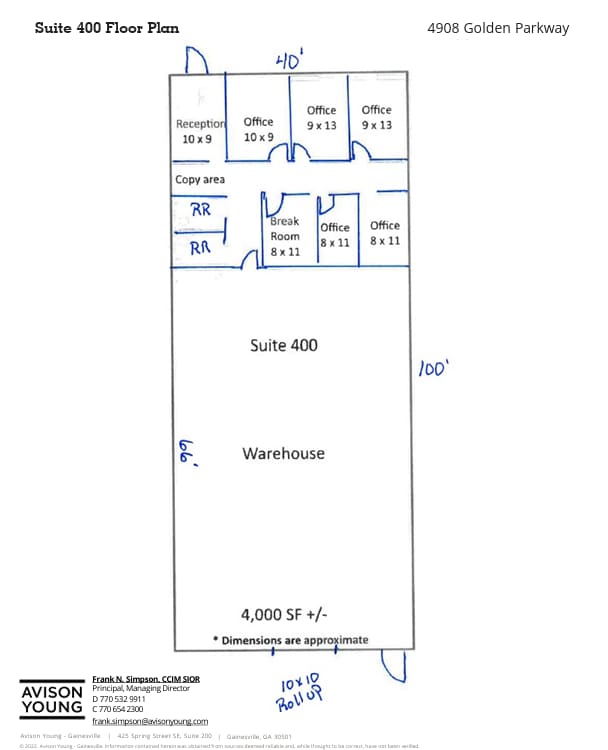 4908 Golden Pky, Buford, GA à louer Plan d’étage– Image 1 sur 1