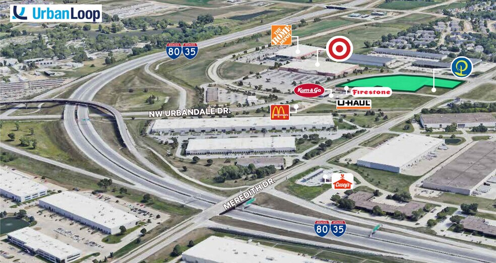 I-35/80, Urbandale, IA à louer - Aérien – Image 1 sur 3