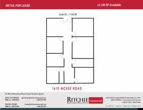 1610 Mckee Rd, San Jose, CA à louer Plan d’étage– Image 1 sur 1
