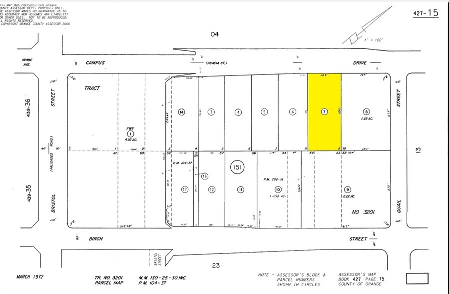 3822 Campus Dr, Newport Beach, CA à vendre - Plan cadastral – Image 3 sur 9