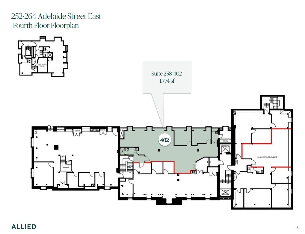 252-264 Adelaide St E, Toronto, ON à louer Plan d’étage– Image 1 sur 1