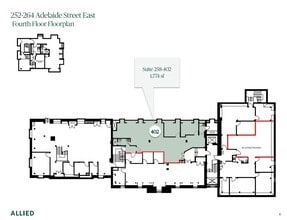 252-264 Adelaide St E, Toronto, ON à louer Plan d’étage– Image 1 sur 1