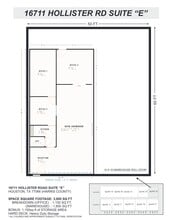 16721 Hollister St, Houston, TX à louer Plan de site– Image 2 sur 2