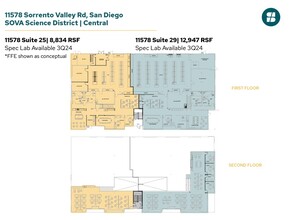 11555 Sorrento Valley Rd, San Diego, CA à louer Plan d’étage– Image 1 sur 1